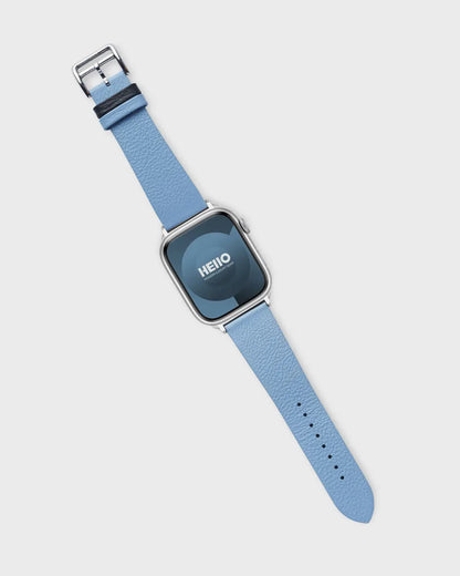 Light Blue Apple Watch Strap Leather