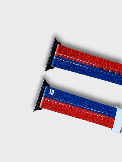 Indian cricket Jersey Apple Watch Strap in Leather