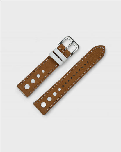 VETTEL__Brown color leather watch strap premium