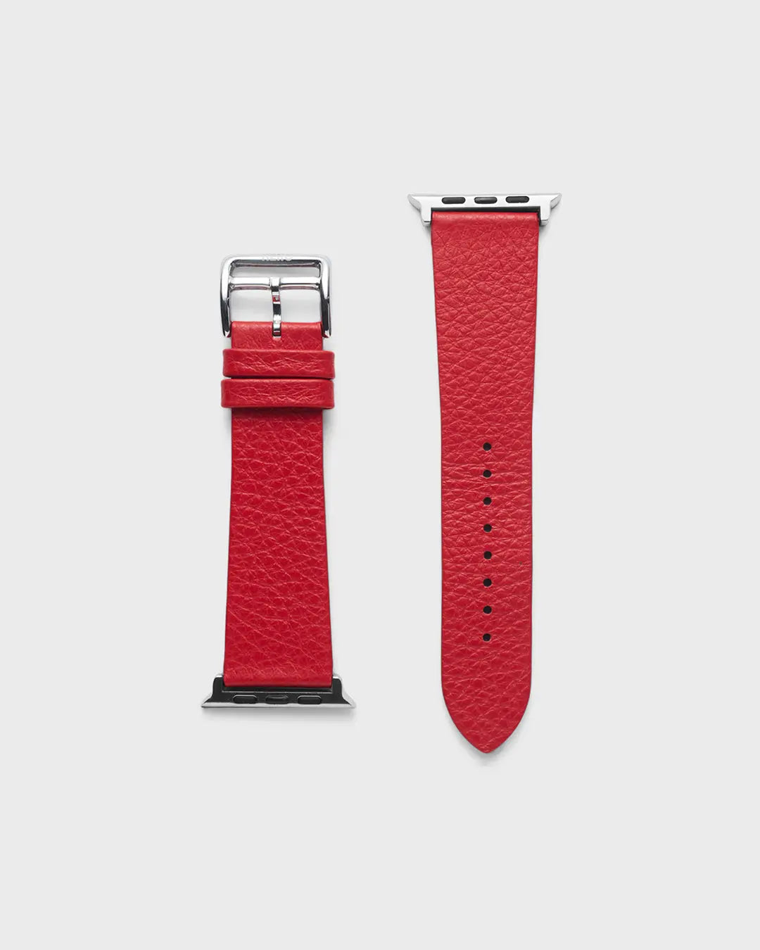 Red Berry__VIBE STRAP - FOR APPLE WATCH [Seamless in Italian full grain pebble leather] HEllO