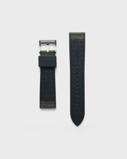 Seaweed__MATE STRAP - FOR QUARTZ, MECHANICAL & SMART WATCHES [Parade Stitch in Sailcloth & FKM Rubber] My Store