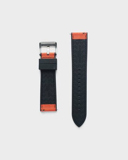 18mm black watch strap rubber 100% Vegan