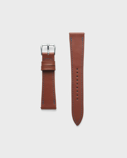 WINDSOR TAN__INTRO STRAP - FOR QUARTZ, MECHANICAL & SMART WATCHES [Parade Stitch in Fine Indian Leather] My Store