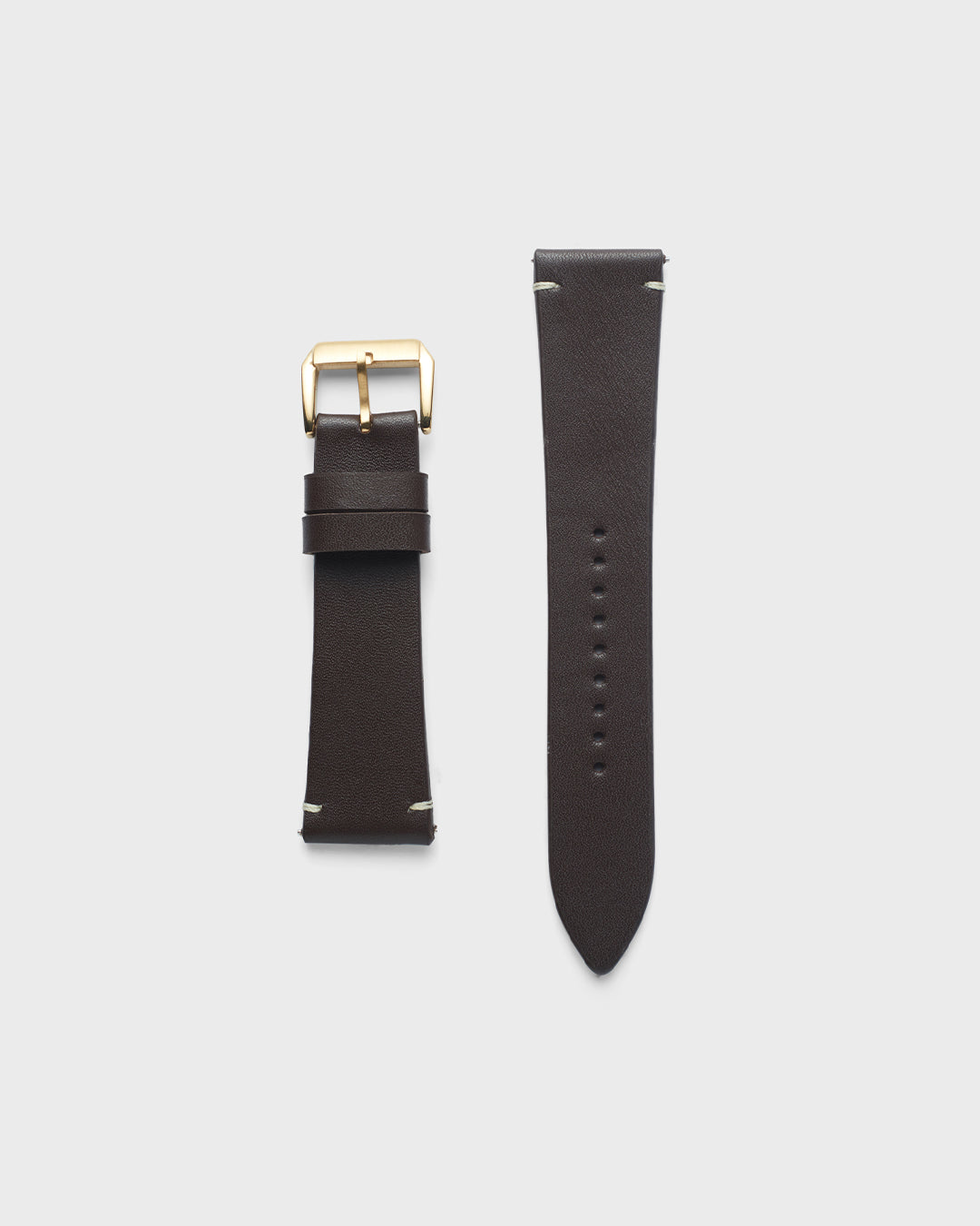 MOCHA BROWN__INTRO STRAP - FOR QUARTZ, MECHANICAL & SMART WATCHES [Duo Stitch in Fine Indian Leather] My Store