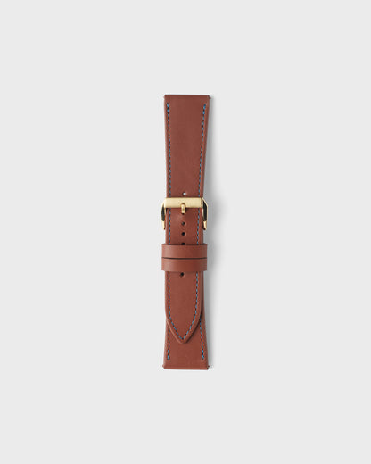 WINDSOR TAN__INTRO STRAP - FOR QUARTZ, MECHANICAL & SMART WATCHES [Parade Stitch in Fine Indian Leather] My Store