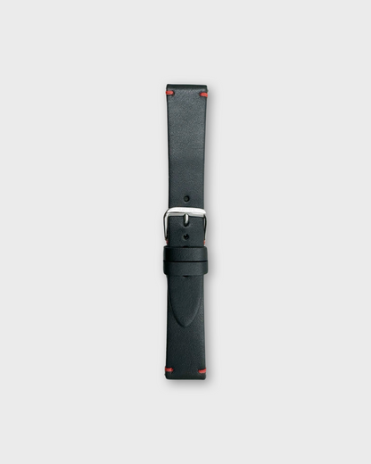 EBONY GLOSS__INTRO STRAP - FOR QUARTZ, MECHANICAL & SMART WATCHES [Duo Stitch in Fine Indian Leather] My Store