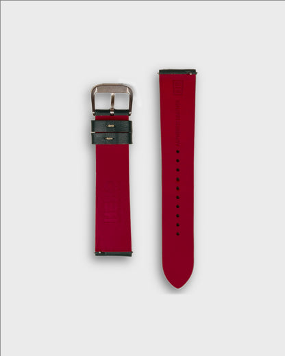 DEEP FOREST__ Dark Red Premiun Strap for watch 18mm