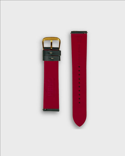 DEEP FOREST__ Red watch Leather band