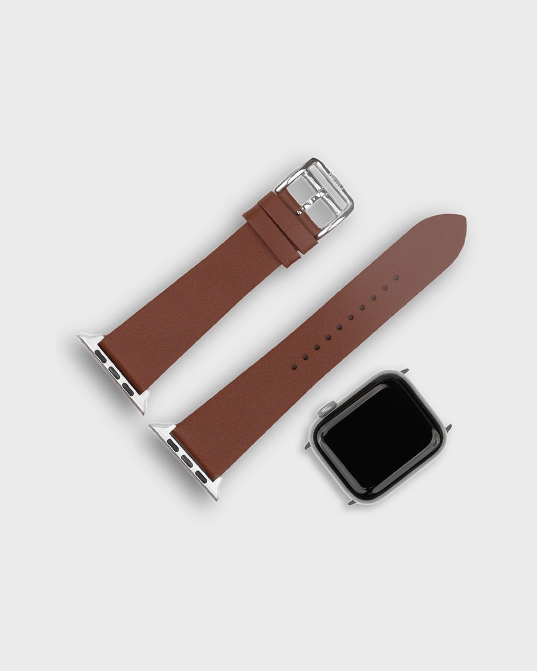 Brown apple watch band in leather