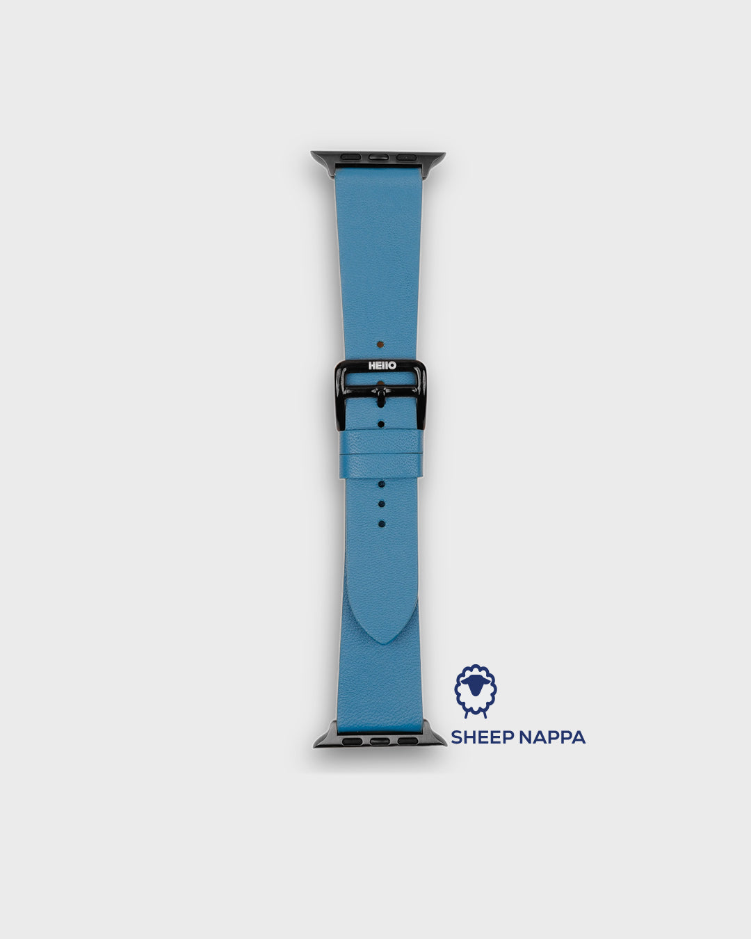 IGUANA BLUE color apple leather strap and band