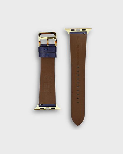 Brown leather watch band for apple 