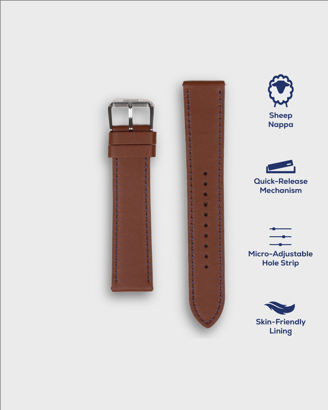 GINGERBREAD__18mm Brown Watch strap