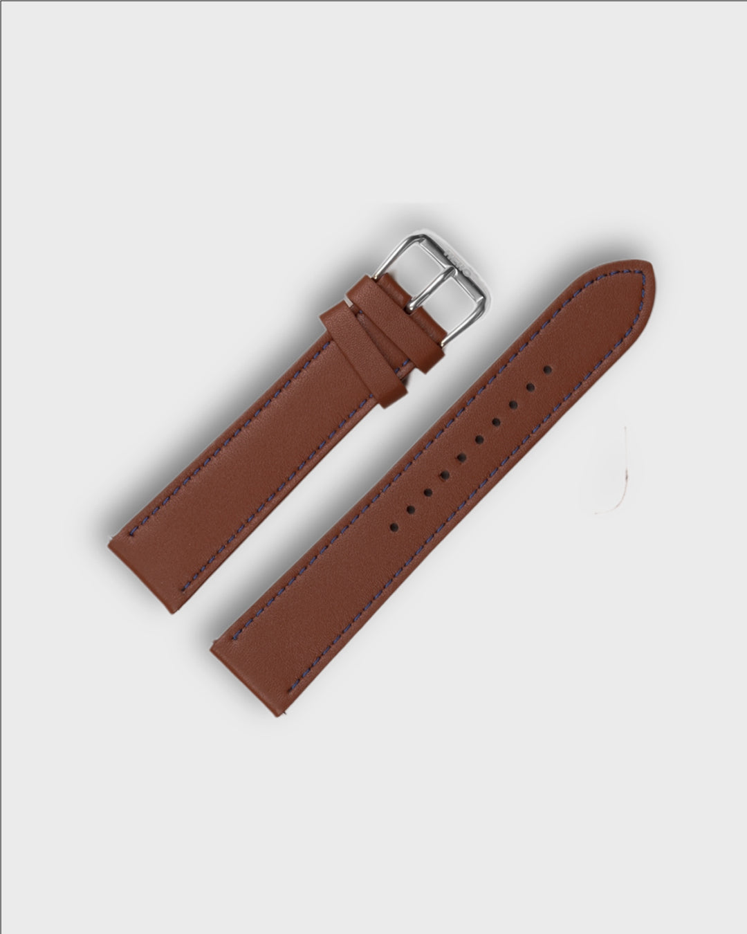 GINGERBREAD__19mm Full stitch Brown watch strap