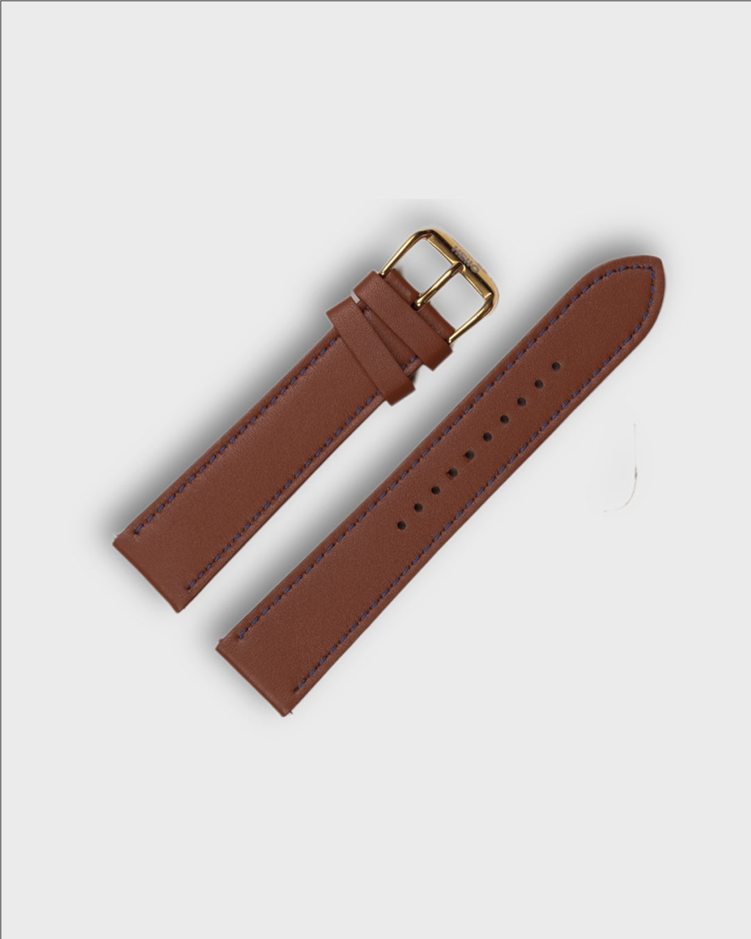 GINGERBREAD__brown watch band with golden buckle