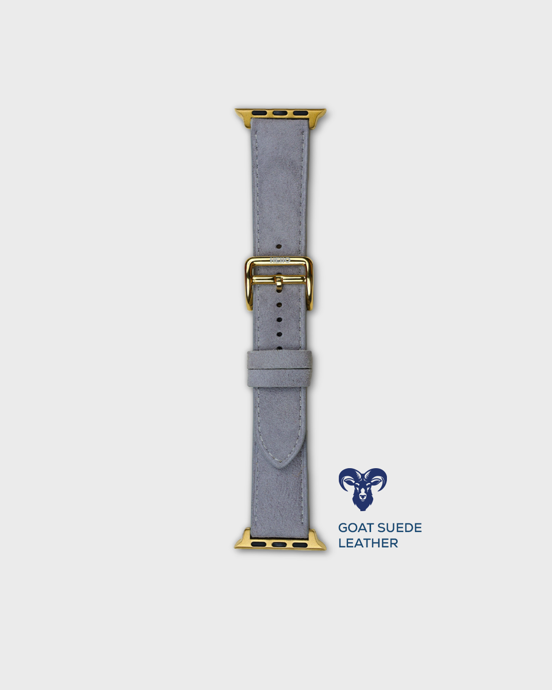 Premium Luxury Apple Watch Straps in Grey colour for Gold Case