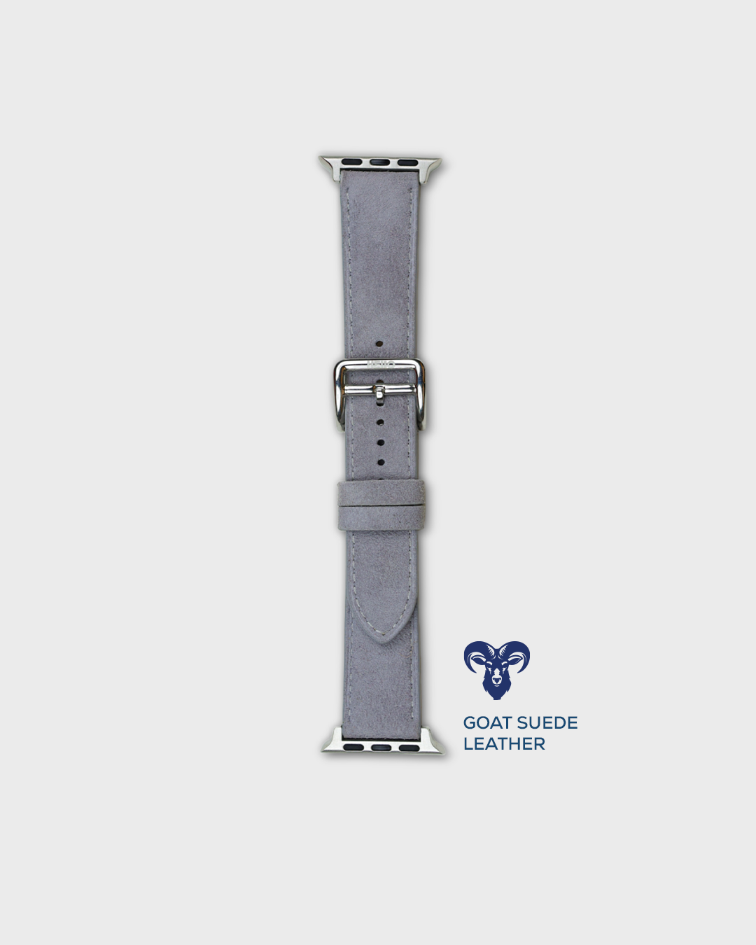 Premium Luxury Apple Watch Straps in Grey colour for Silver Case