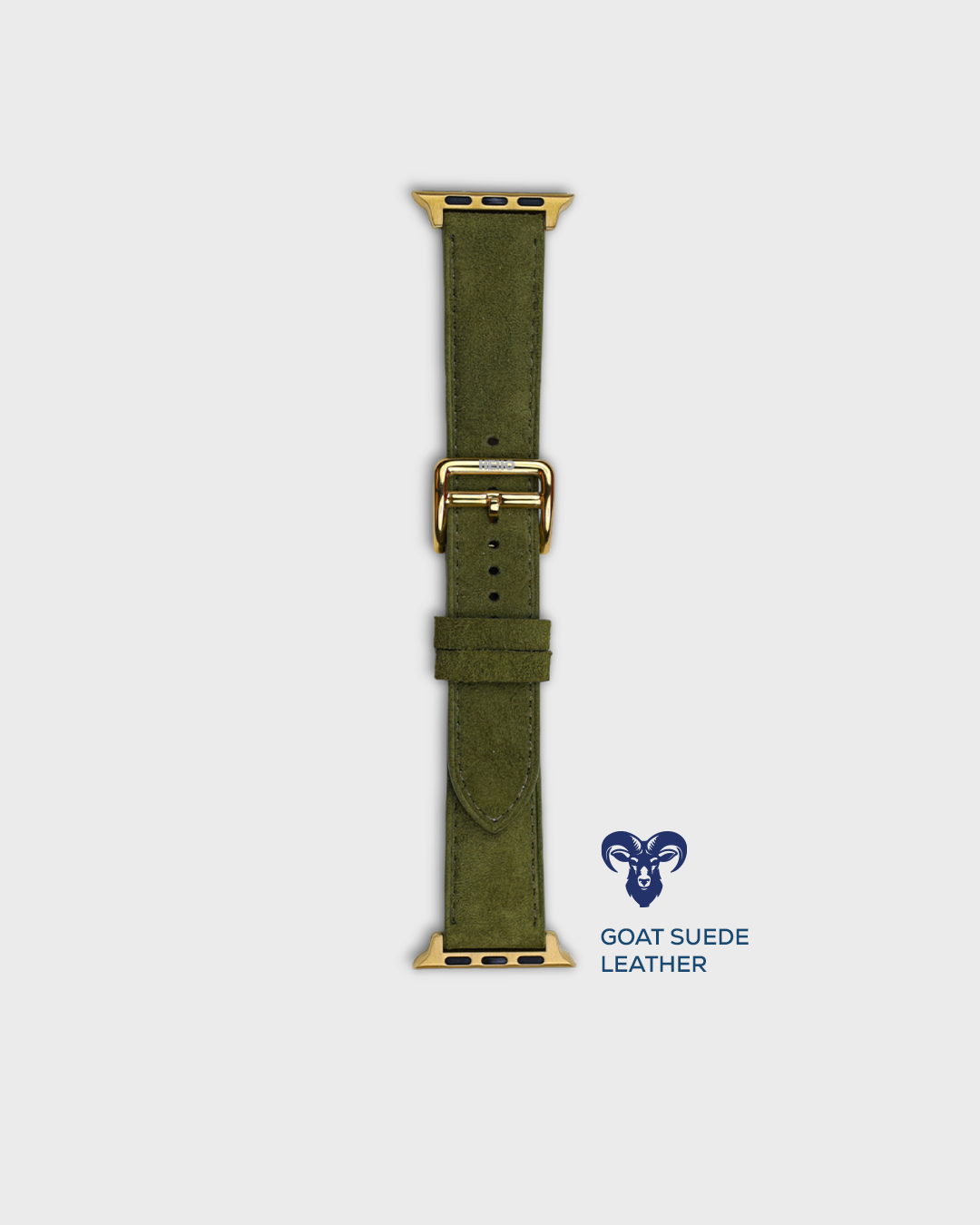 Olive Moss__Premium Luxury Apple Watch Straps in Green colour for Gold Case