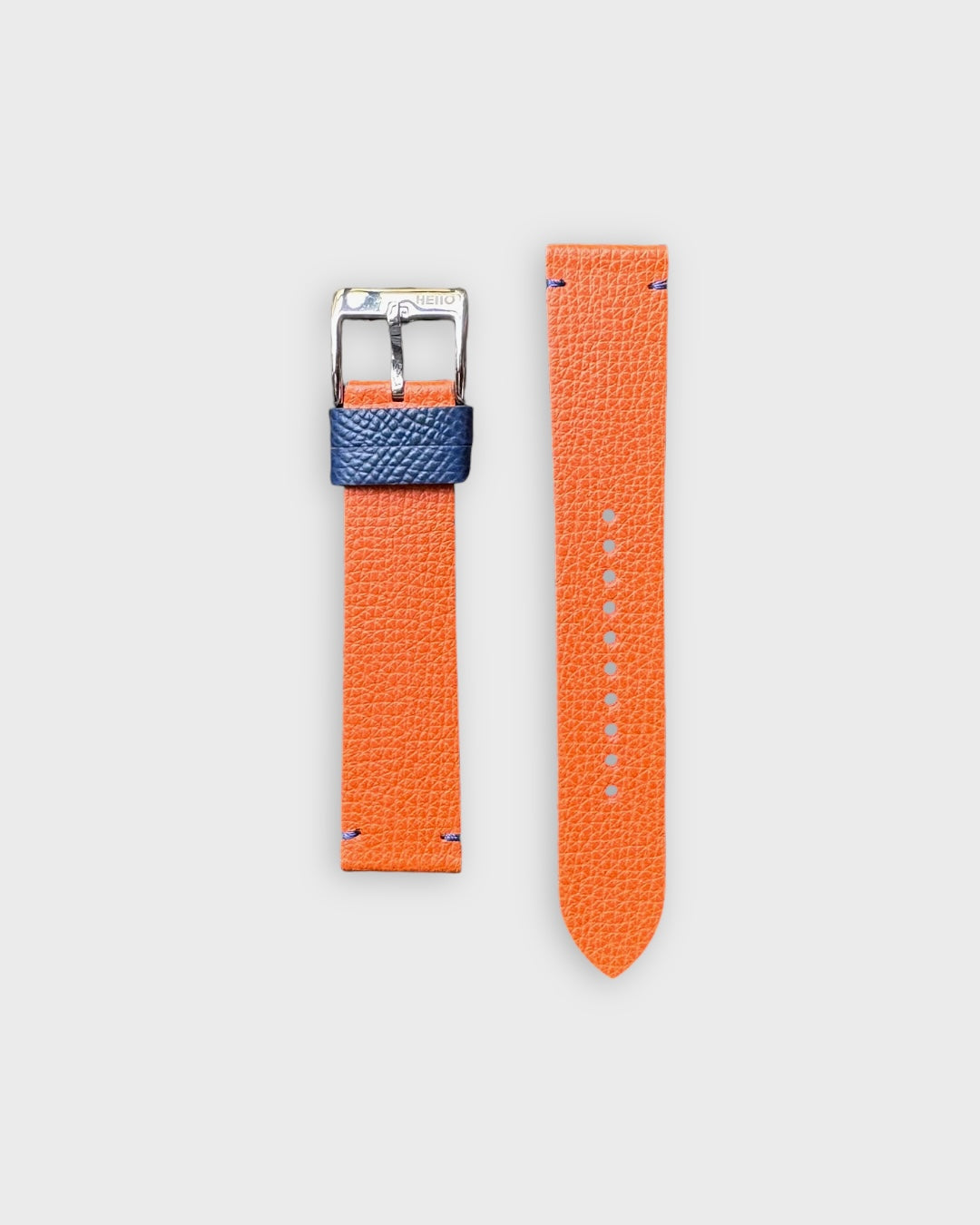 Marmalade Twist__ Orange watch strap in leather