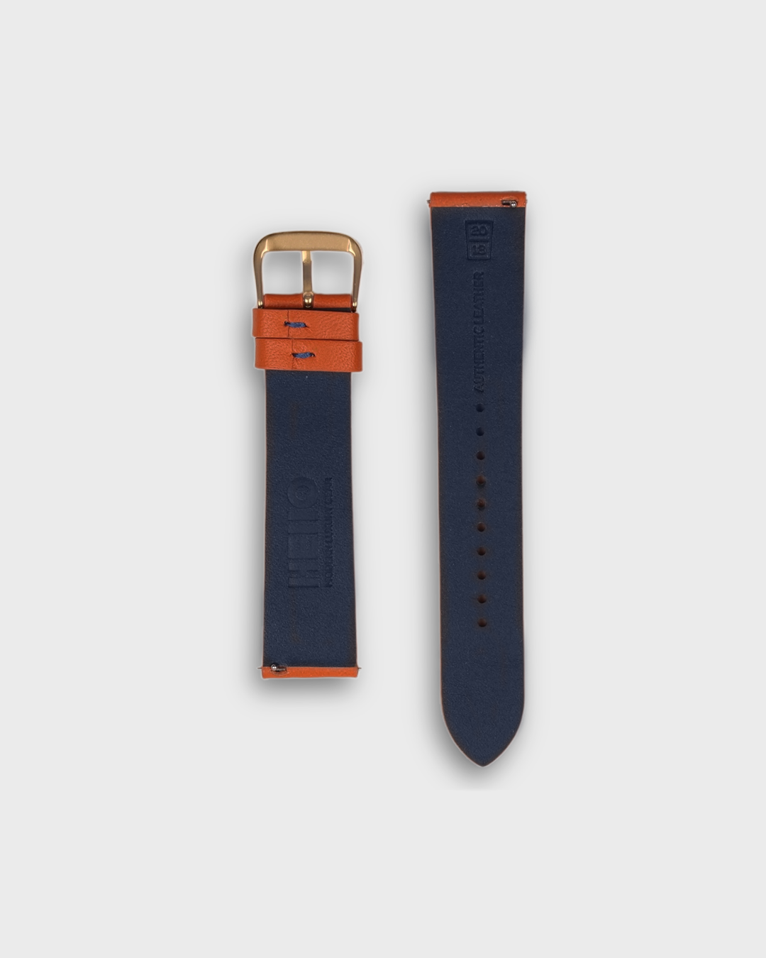 22mm leather watch strap