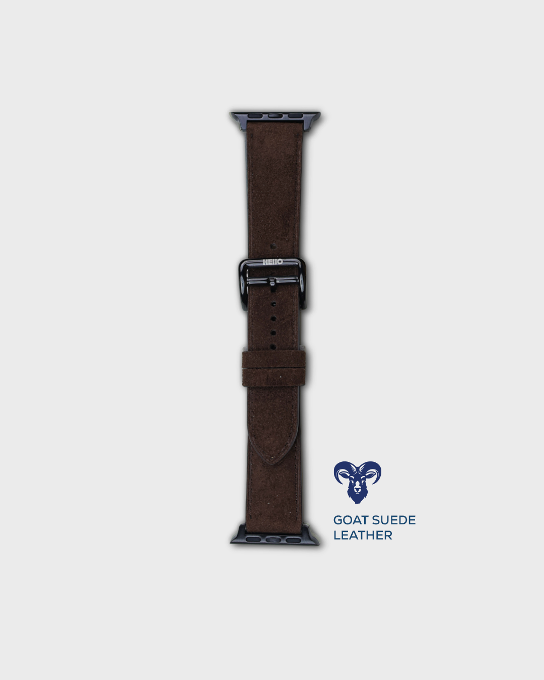 Wet Earth__Premium Luxury Apple Watch Straps in Brown colour for Black Case