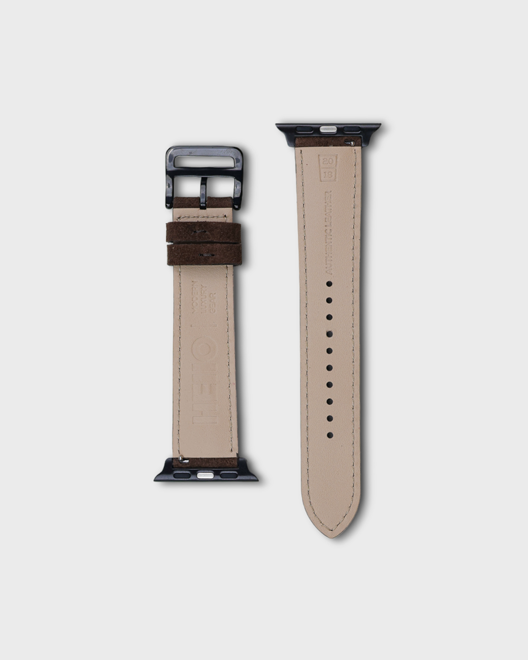 Premium Luxury Apple Watch Straps in Brown colour for Black Case