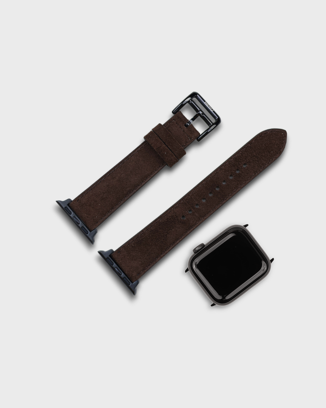 Premium Luxury Apple Watch Straps in Brown colour for Black Case