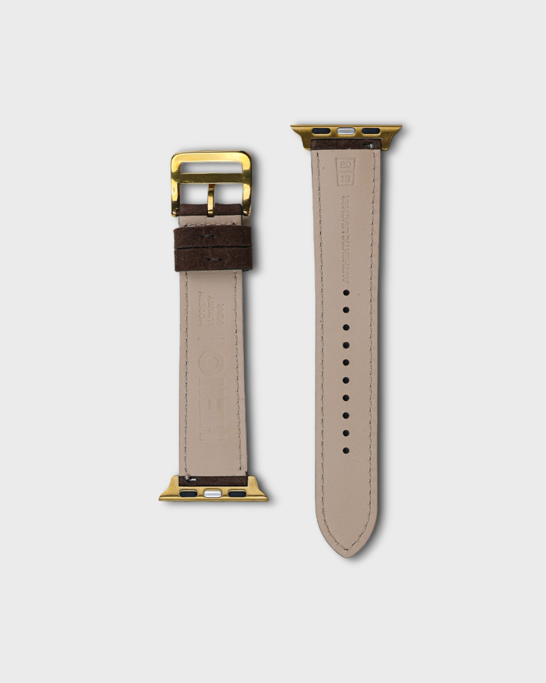 Wet Earth__Premium Luxury Apple Watch Straps in Brown colour for Gold Case