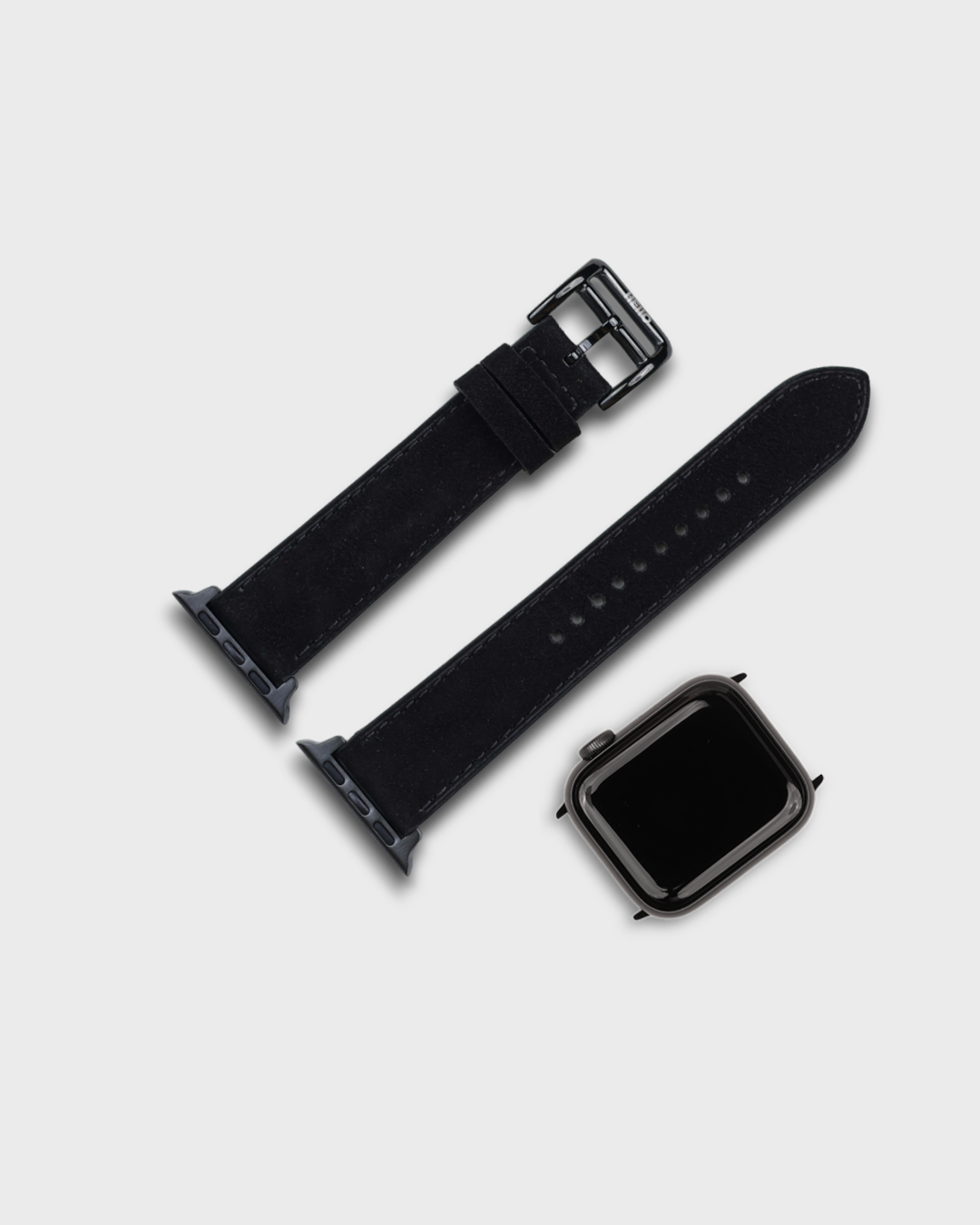 Winter Night__Premium Luxury Apple Watch Straps in Black colour for Black Case