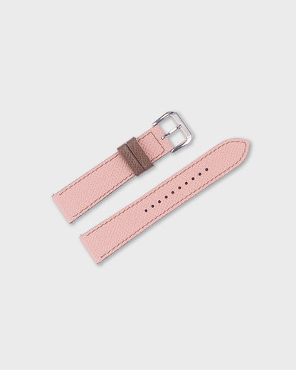 Berry Truffle__Pink Brown Epsom Italian Leather Watch strap 22mm