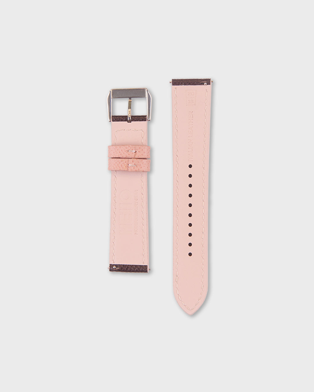 Chocolate Rose__Brown Pink Epsom Italian Leather Watch strap Quick release