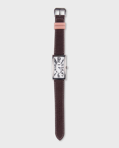 Chocolate Rose__Brown Pink Epsom Italian Leather Watch strap Tissot