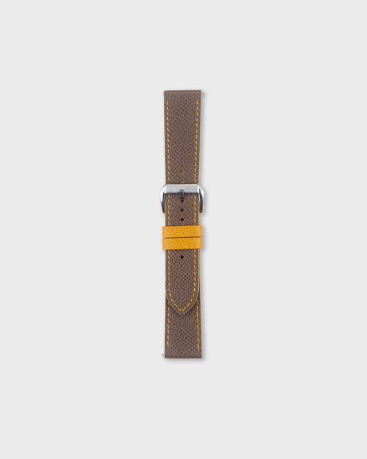 Honey Biscuit__Brown Yellow Epsom Italian Leather Watch strap