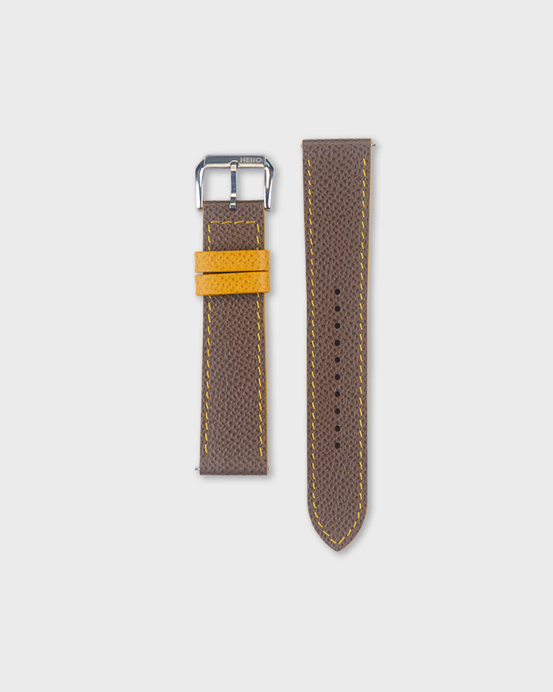 Honey Biscuit__Brown Yellow Epsom Italian Leather Watch strap