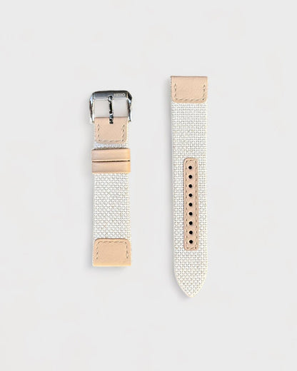 luxury watch straps white color linen watch strap