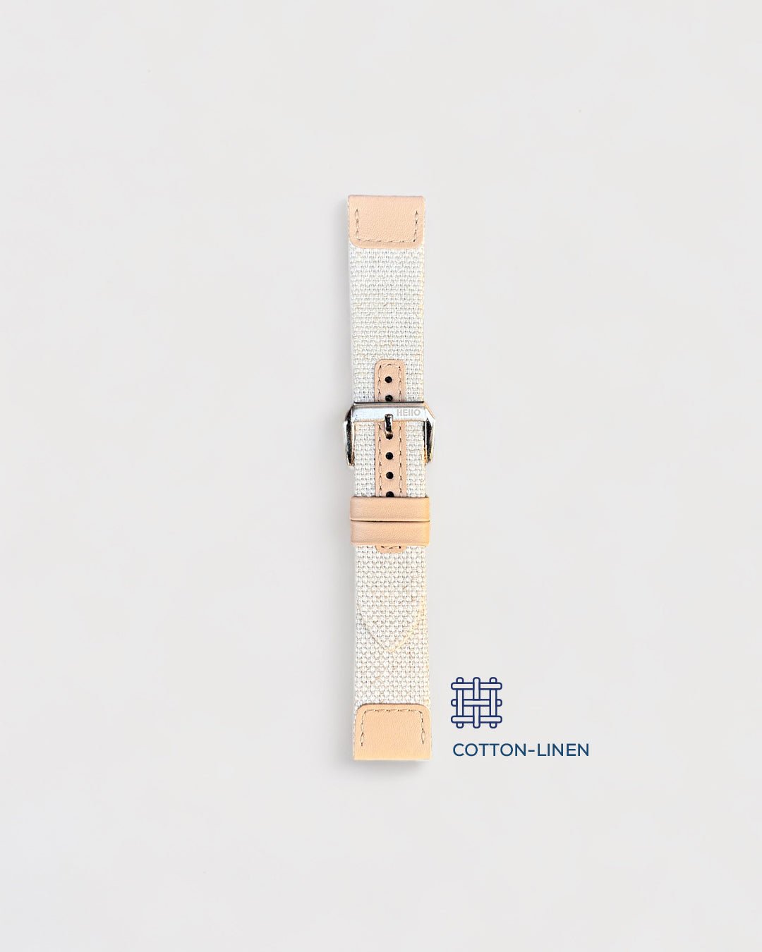 Bombay Cream__ Cotton White Watch Strap 