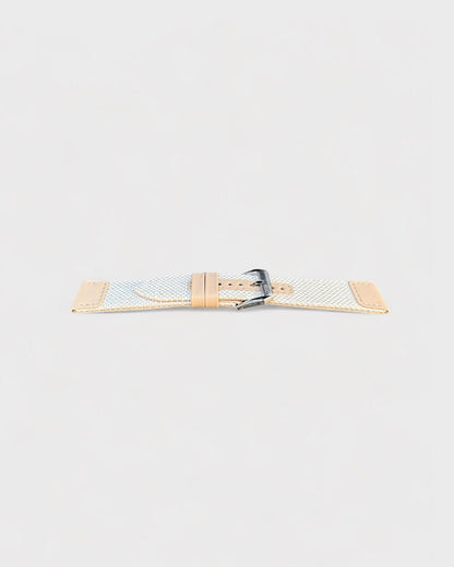 White color cotton 20mm watch strap